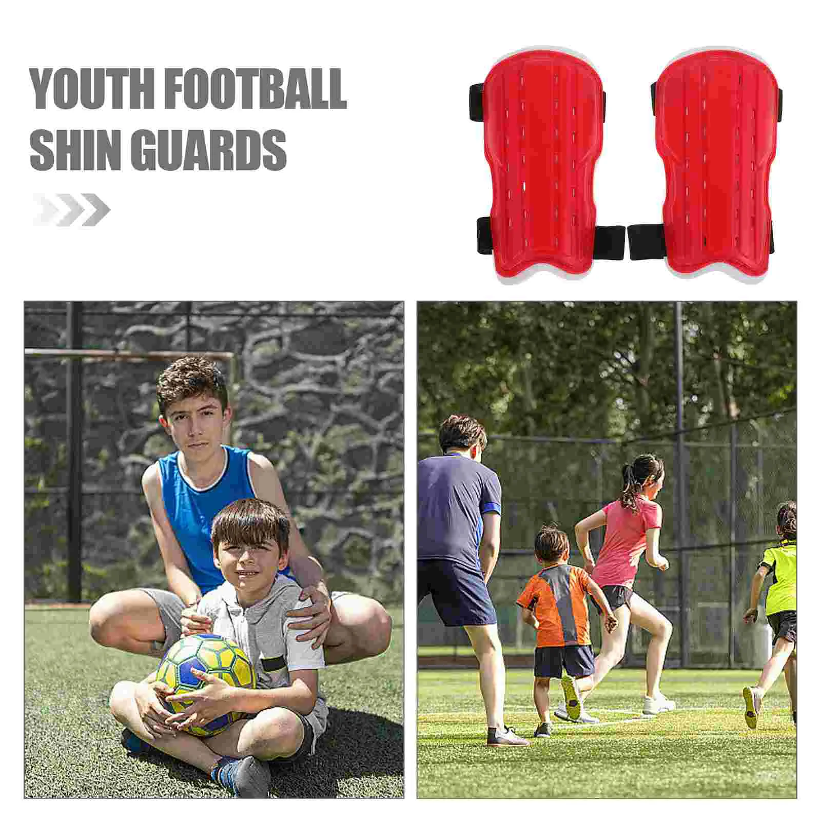 Football Shin Pads Compact Protectors Soccer Guards Children Small Youth Blue Teen