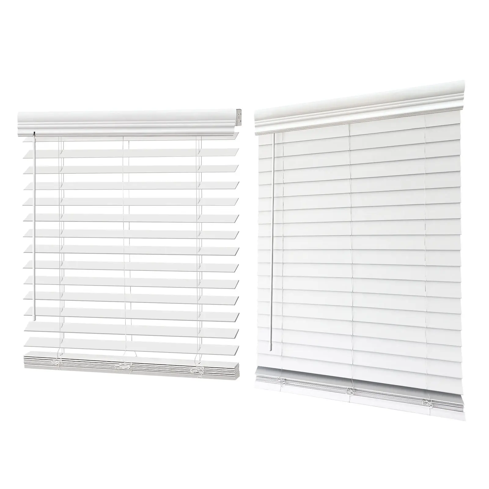 New Material Cordless Fire Protection Easy Control 2 inch  Fauxwood Wooden Venetian Blinds For Windows