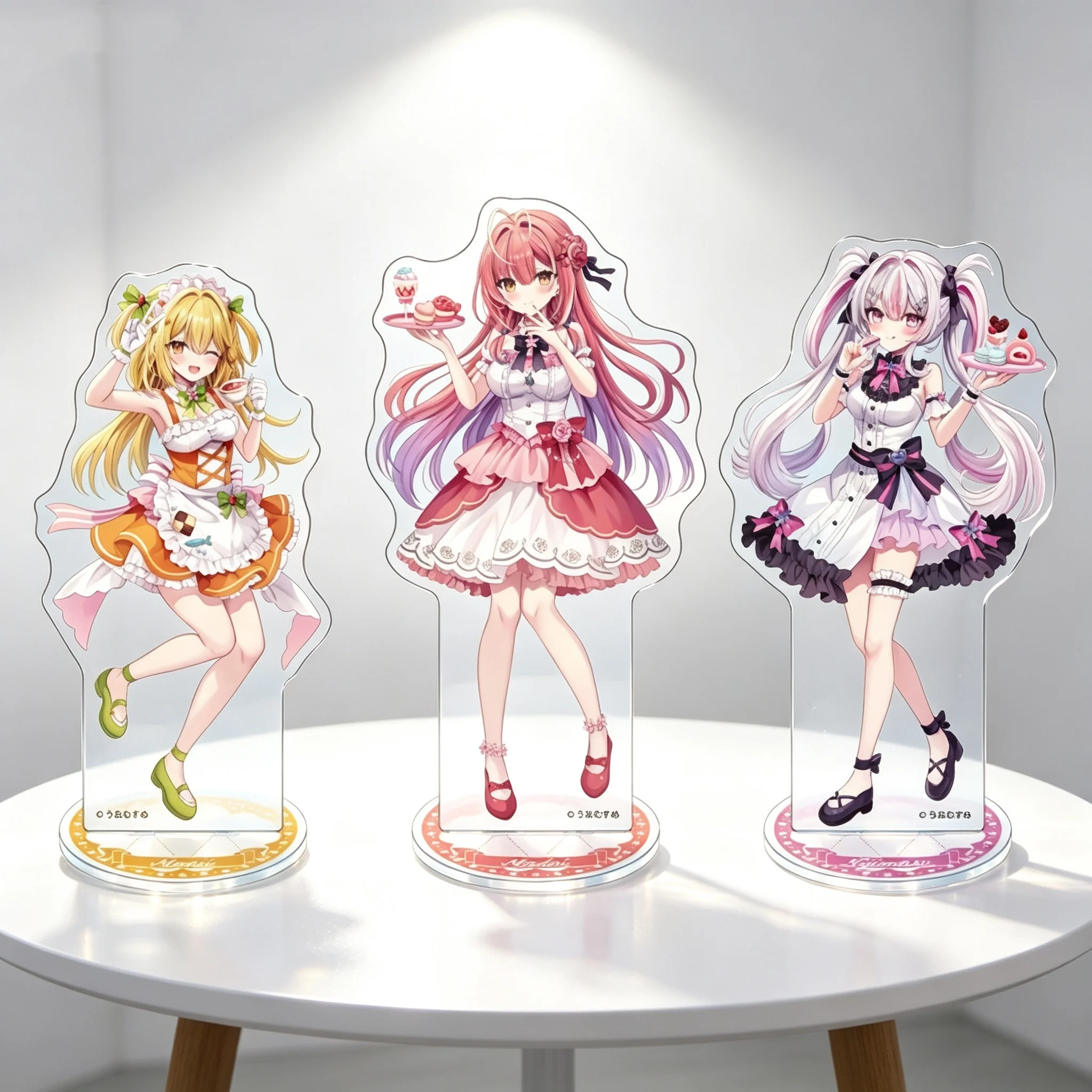 VTuber Project Uomusume Kogane Maaji Beniba Madai Afternoon Tea Ver Acrylic Stand Model Plate Keychains Desk Decor