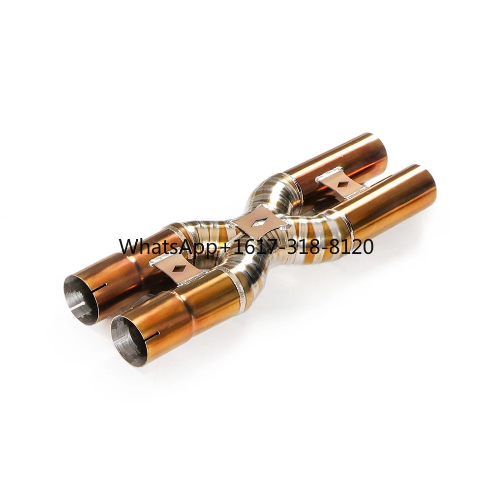 Suit a ble for F err ari GTC4 titanium material middle tube X tube exhaust pipe modification automotive exhaust system Titanium