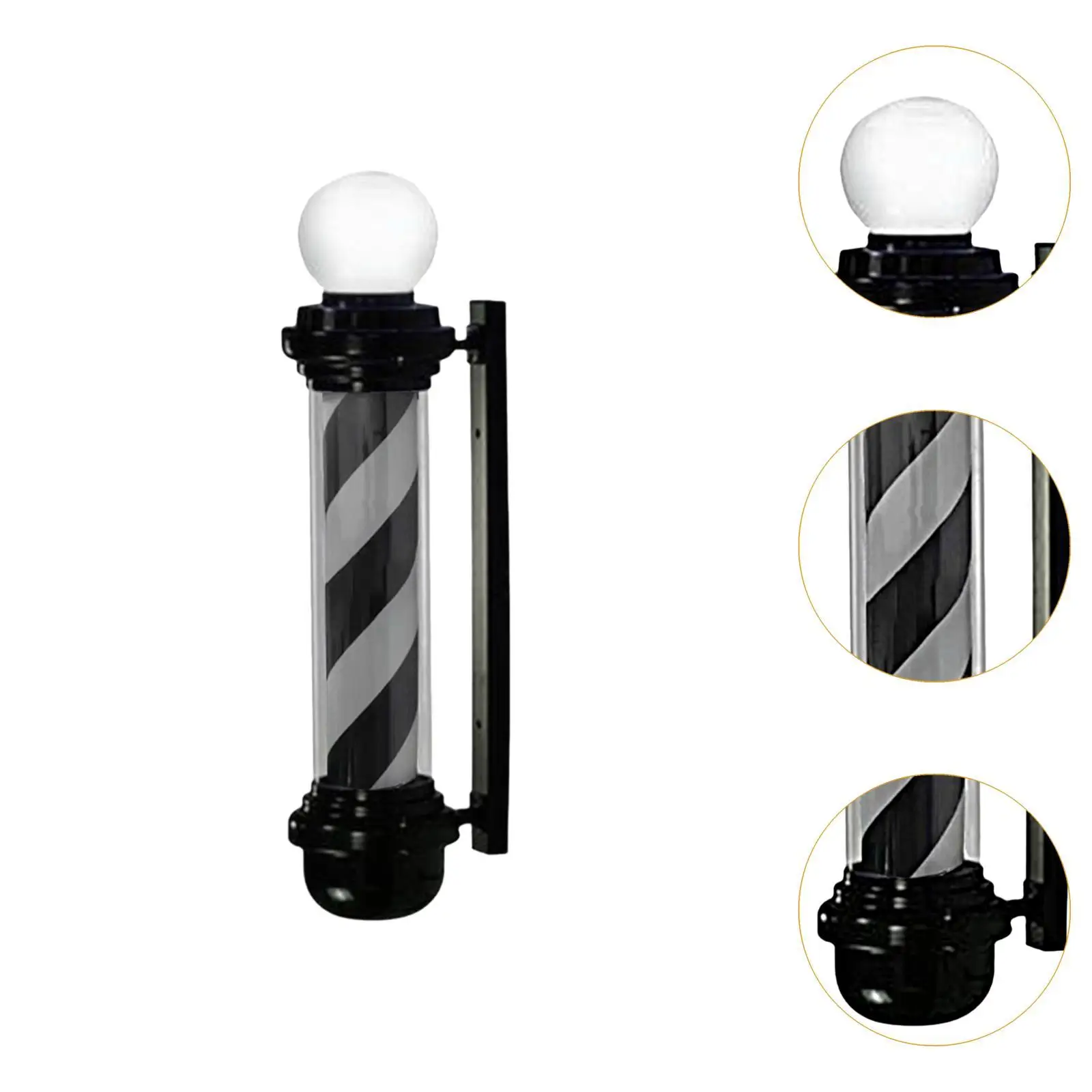 Barber Pole Light Sturdy Salon Rotating Light for Indoor Barbershop Outside