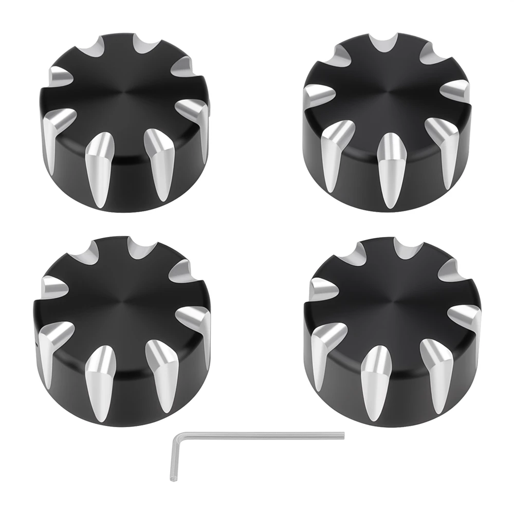 

For Indian Scout Bobber 2018-2023 Lower & Upper Shock Mounting Caps 4PCS Aluminum Shock Mount Suspension Strut Nuts Dust Covers