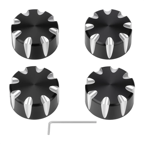 Para Indian Scout Bobber 2018-2023 tapas de montaje de choque inferior y superior 4 Uds tuercas de suspensión de montaje de choque de aluminio cubiertas antipolvo