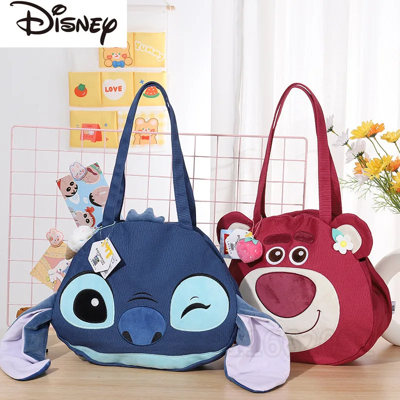 

Новая женская сумка Disney Stitch, роскошная Брендовая женская сумка через плечо, женская сумка большой вместимости с мультяшным 3D рисунком, модная сумка-тоут