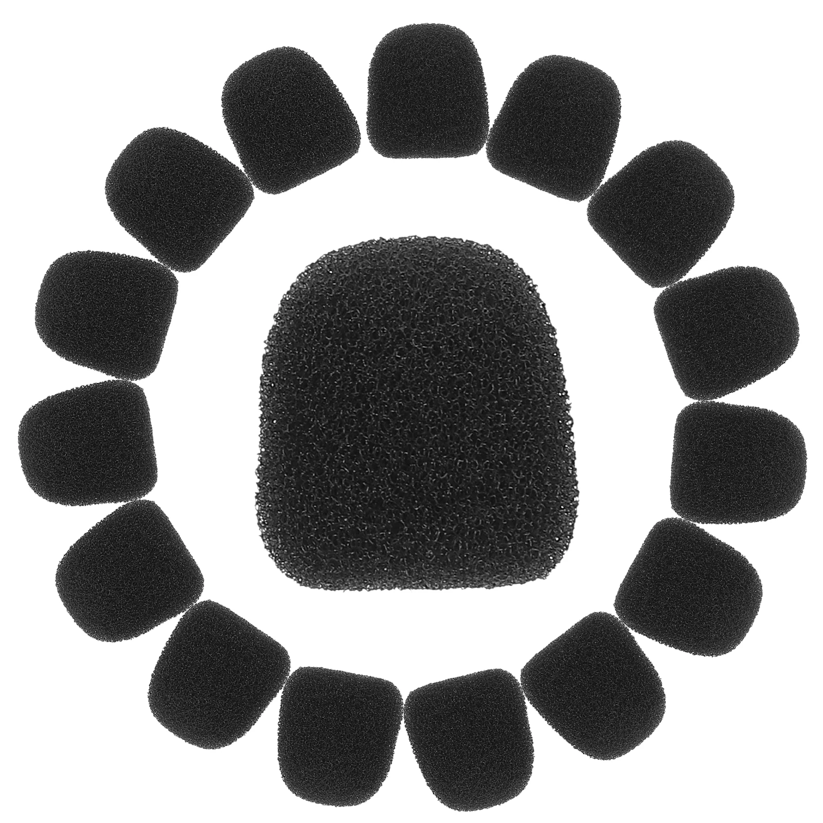 

20 Pcs Microphone Covers Mini Black Sponge Filters Accessories Windscreen for Gaming Microphones Stage Mic Cover Foam