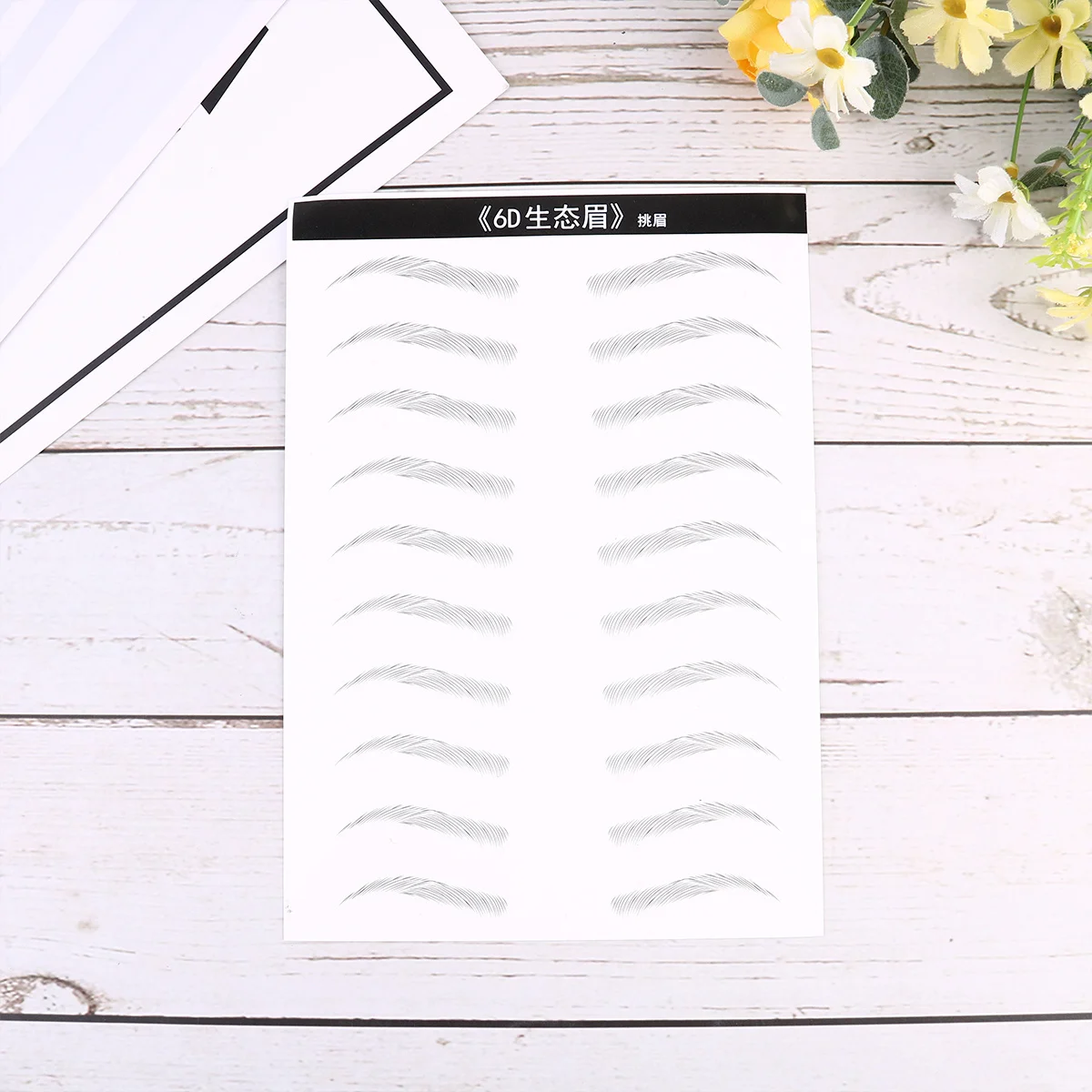 

20Pairs Eyebrow Sticker Waterproof Hair Effect Natural Looking Full Brows Quick Application No Recovery Time Ideal for Sparse Or