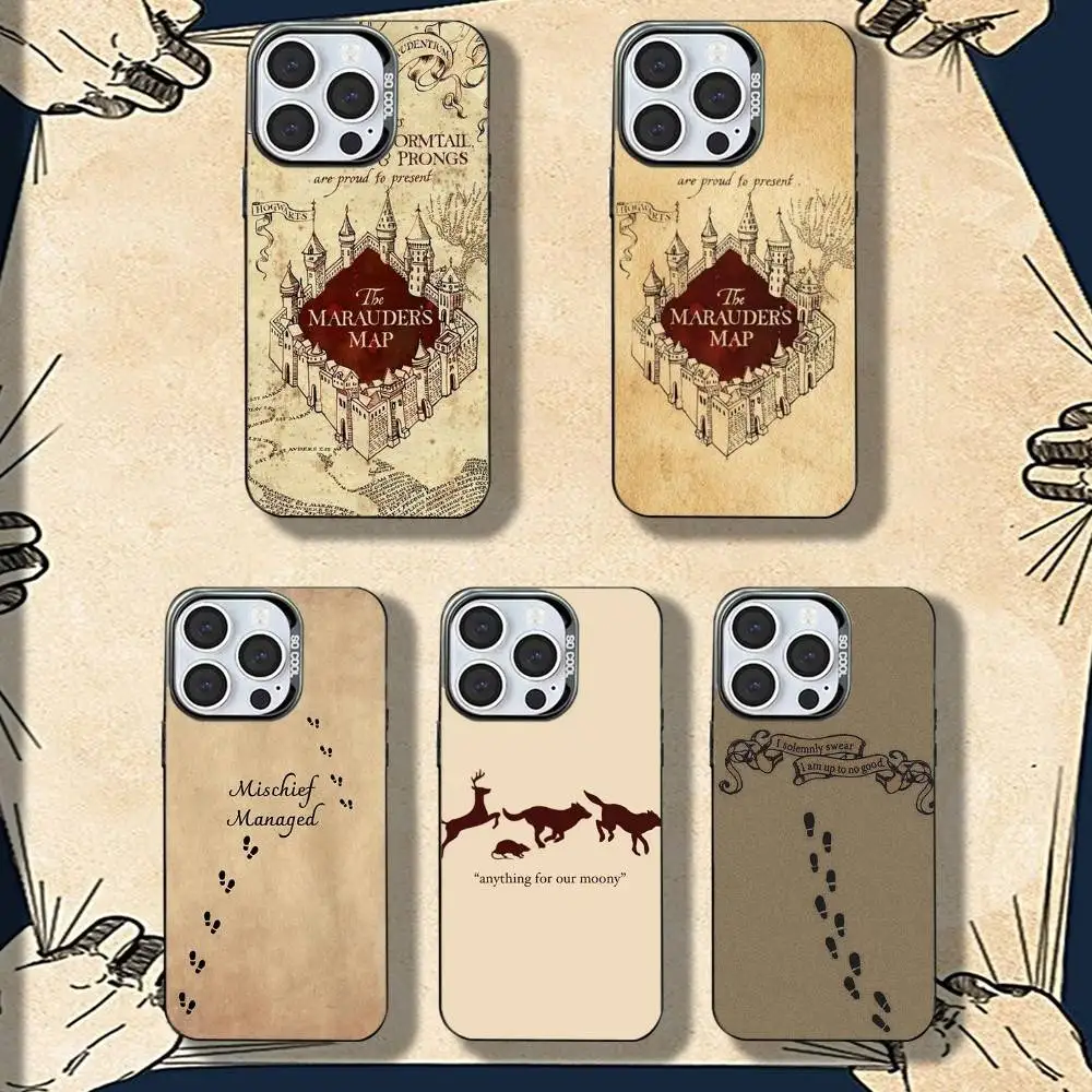 

Ticket M-Marauders Map Phone Case For iPhone 16,15,14,13,12,11,8,7,Pro,Max,Plus,Mini,XS,SE Shockproof Matte Cover