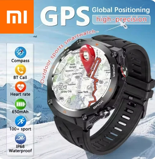 

Xiaomi 2026 Новые GPS спортивные умные часы мужские водонепроницаемые фитнес-трекер Bluetooth-вызов 650 мАч аккумулятор умные часы женский браслет