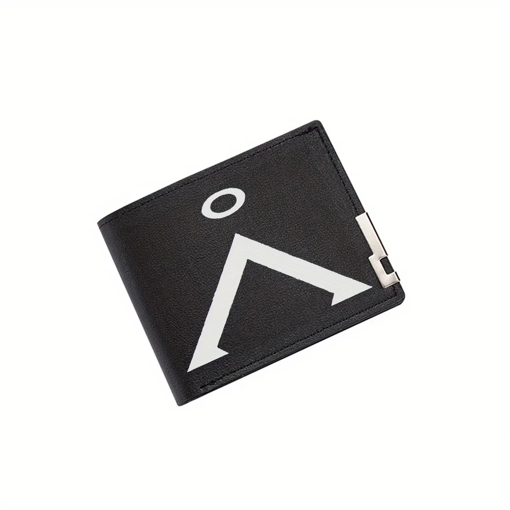 

White emblem geometric shape symbol Men's Wallet Printing Design Simple Modern Stylish Business Father's Boyfriend's Christmas L