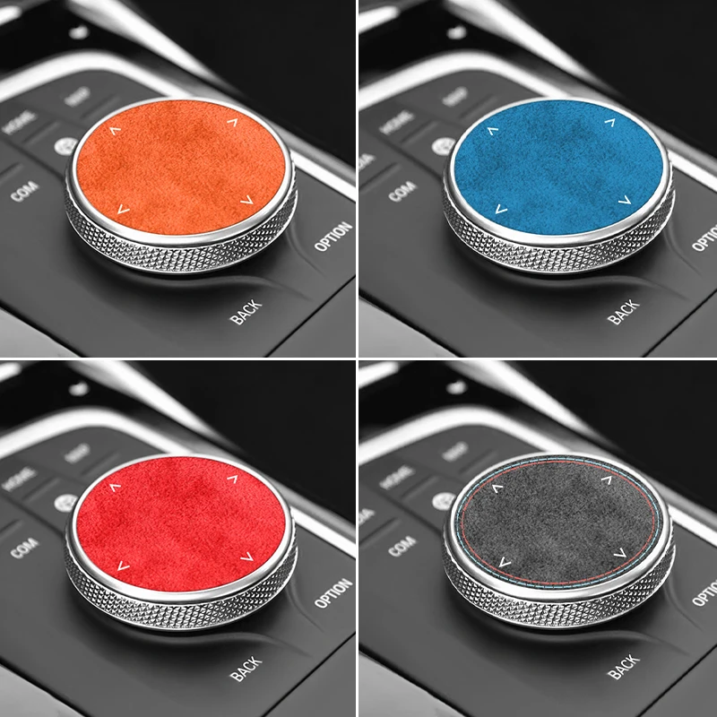 For BMW G20 F10 F20 F30 F34 F31 F32  F36 1 2 7 Series X3 X4 X5 X6 i3 iX3 Z4 Made of Alcantara Car Multimedia Knob Trim Sticke