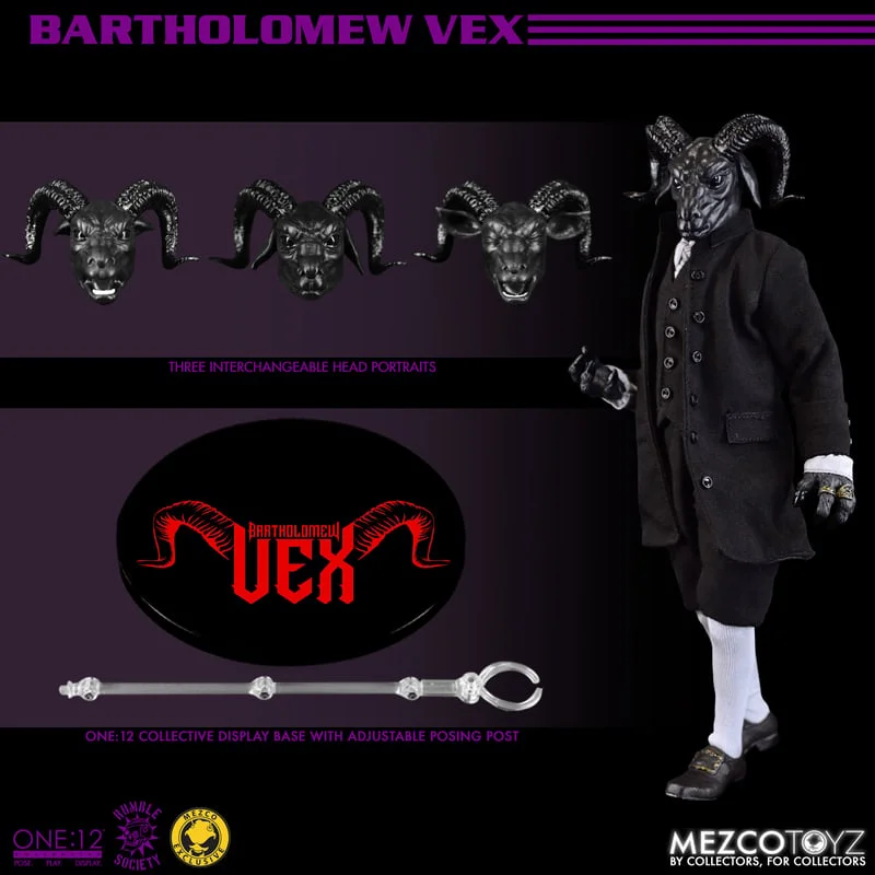Em estoque 100% original Mezco One: 12 Coletivo Rumble Society Bartholomew Vex Figuras Brinquedos modelo de ação