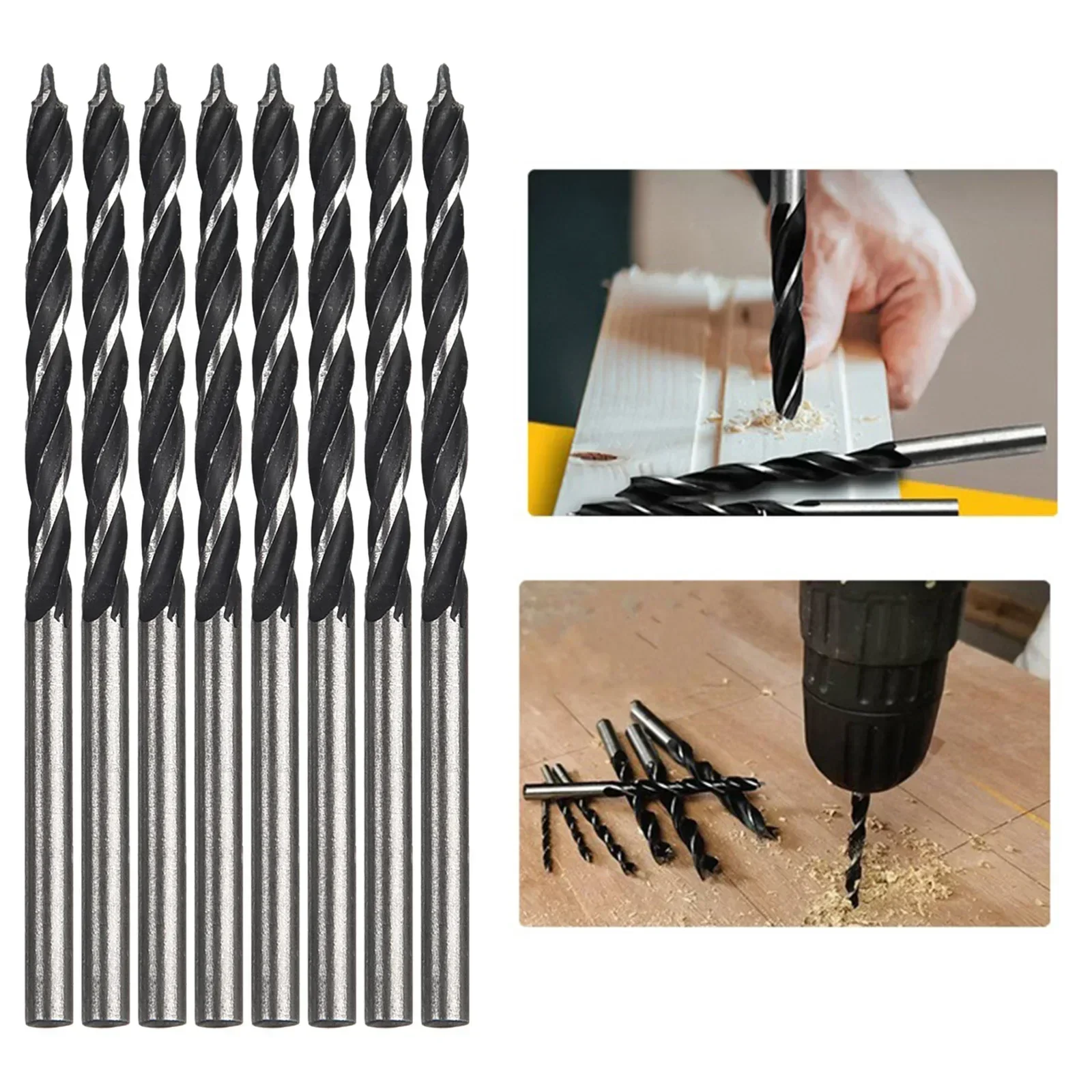 8pcs High Carbon Steel Wood Drill Bit Woodworking Drill Bit With Center Point Electric Drill Punch Hole Opener Power Tools