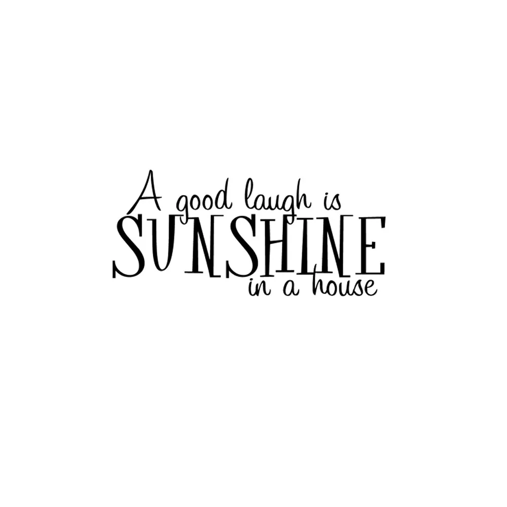 A Good Laugh Is Sunshine In A House Decoration Wall Sticker Quotation Living Room Vinyl Art Wall Decal Home Decor