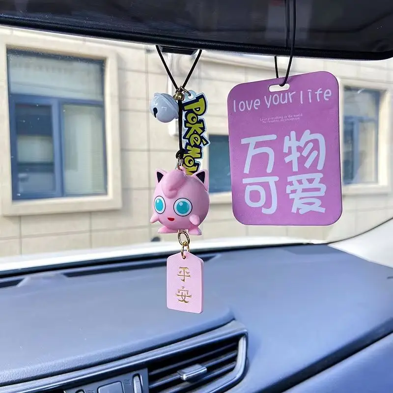 新しい本物のアニメゲンガー車のバックミラーペンダントポケモン漫画ピカチュウキューボーンかわいいモデル置物アロマカードペンダント ‌