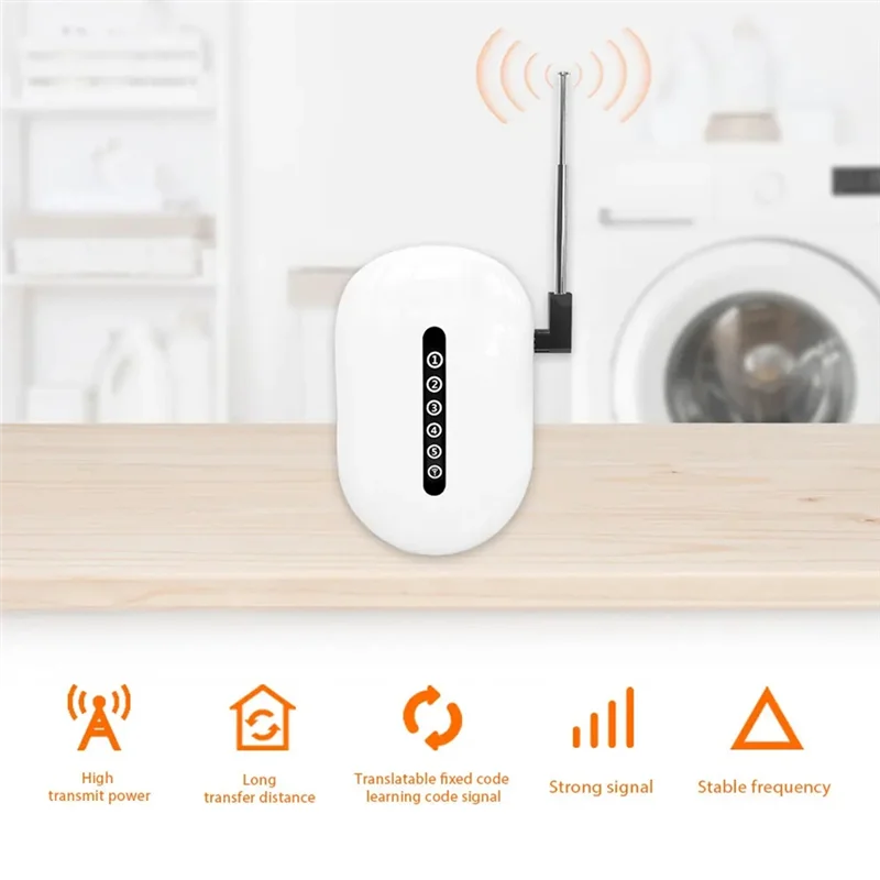 Pengulang Sinyal Perpanjangan Nirkabel 433Mhz Penguat Jarak Jauh Bebas Hambatan Melalui Dinding untuk Keamanan Alarm Rumah