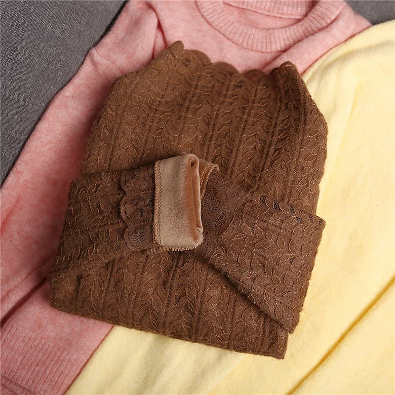 

Женские футболки плюс-бархатные зимние базовые футболки с длинными рукавами, элегантные французские теплые уютные кружевные дизайнерские топы, футболки INS