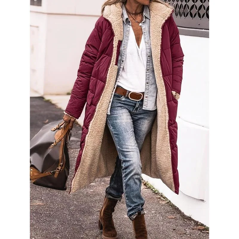 

Reversible Hooded Open Cardigan Sweater Women's Fashion Spring Season No Brand Registered Trademark Velvet Content %