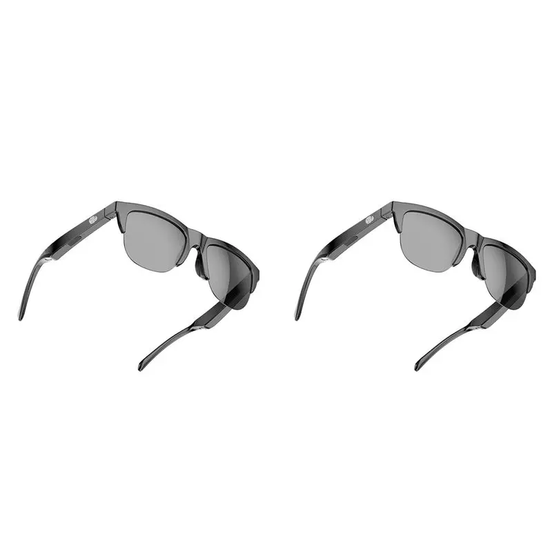 

2X New Smart Bluetooth V5.3 Sunglasses Glasses Call Outdoor Sports Headphones HIFI Black Technology Anti-Touch UV-ABIU