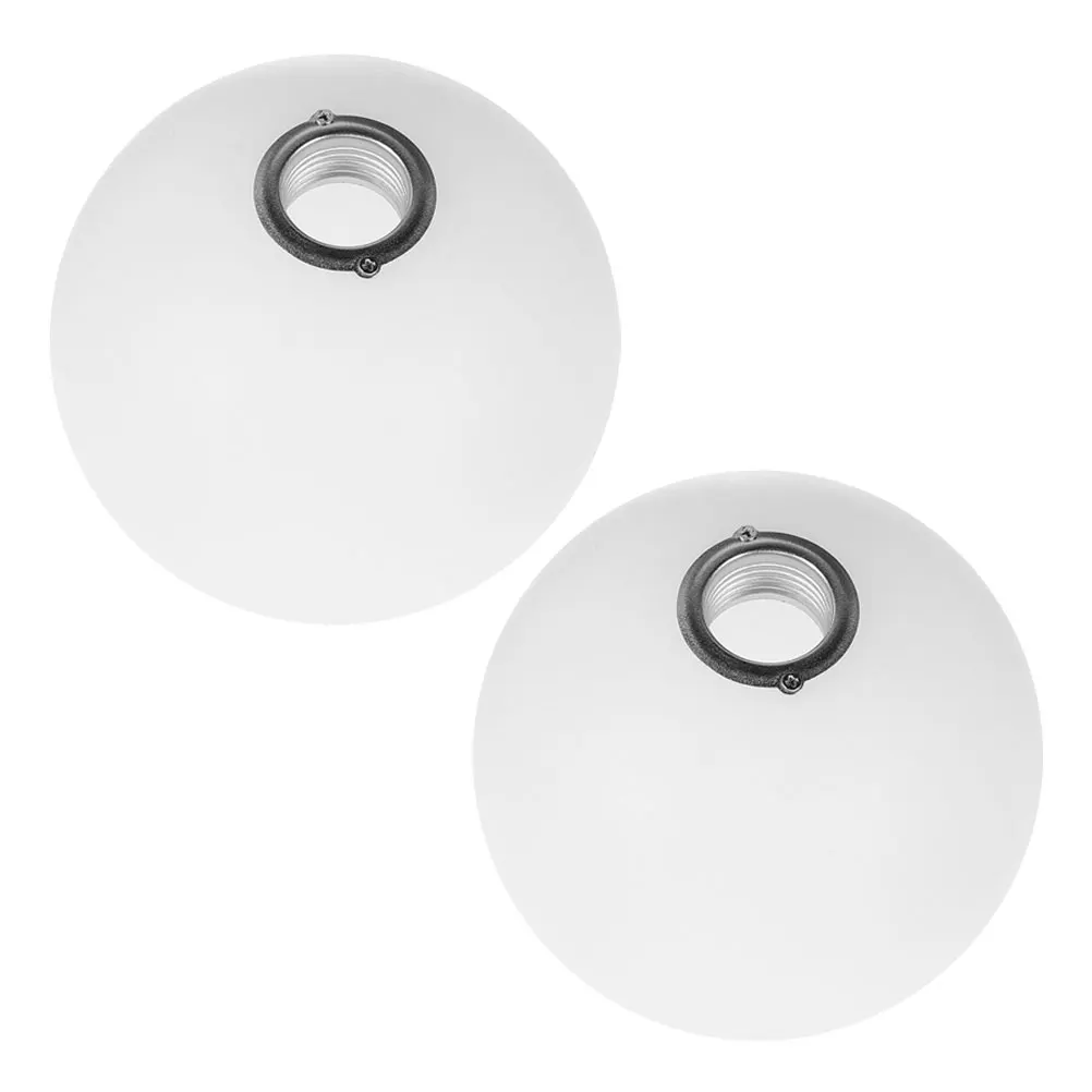 

2pcs Round Ball Lamp Shade Covers Acrylic G9 Base Milky White For Ceiling Wall Post Fixture Garden Patio Porch Outdoor Lighting