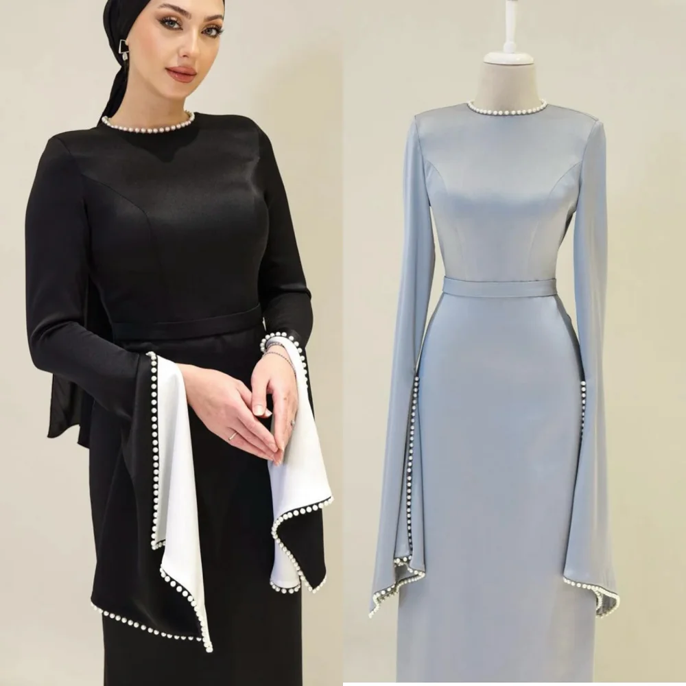 

Customized Beading High Collar Straight Long Dresses Bespoke Occasion Classic Elegant Sizes Available Party