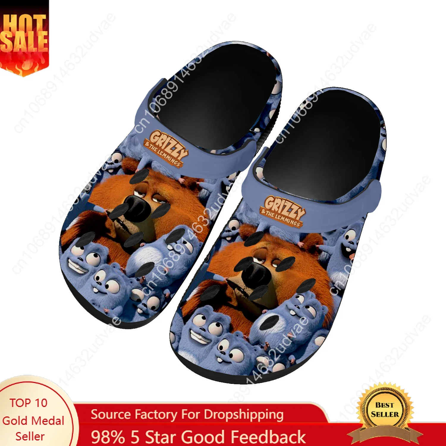 

Happy Thin Grizzly And The Lemmings Skullies Water Shoes Mens Womens Home Garden Clogs Customizd Sandals Beach Hole Slippers