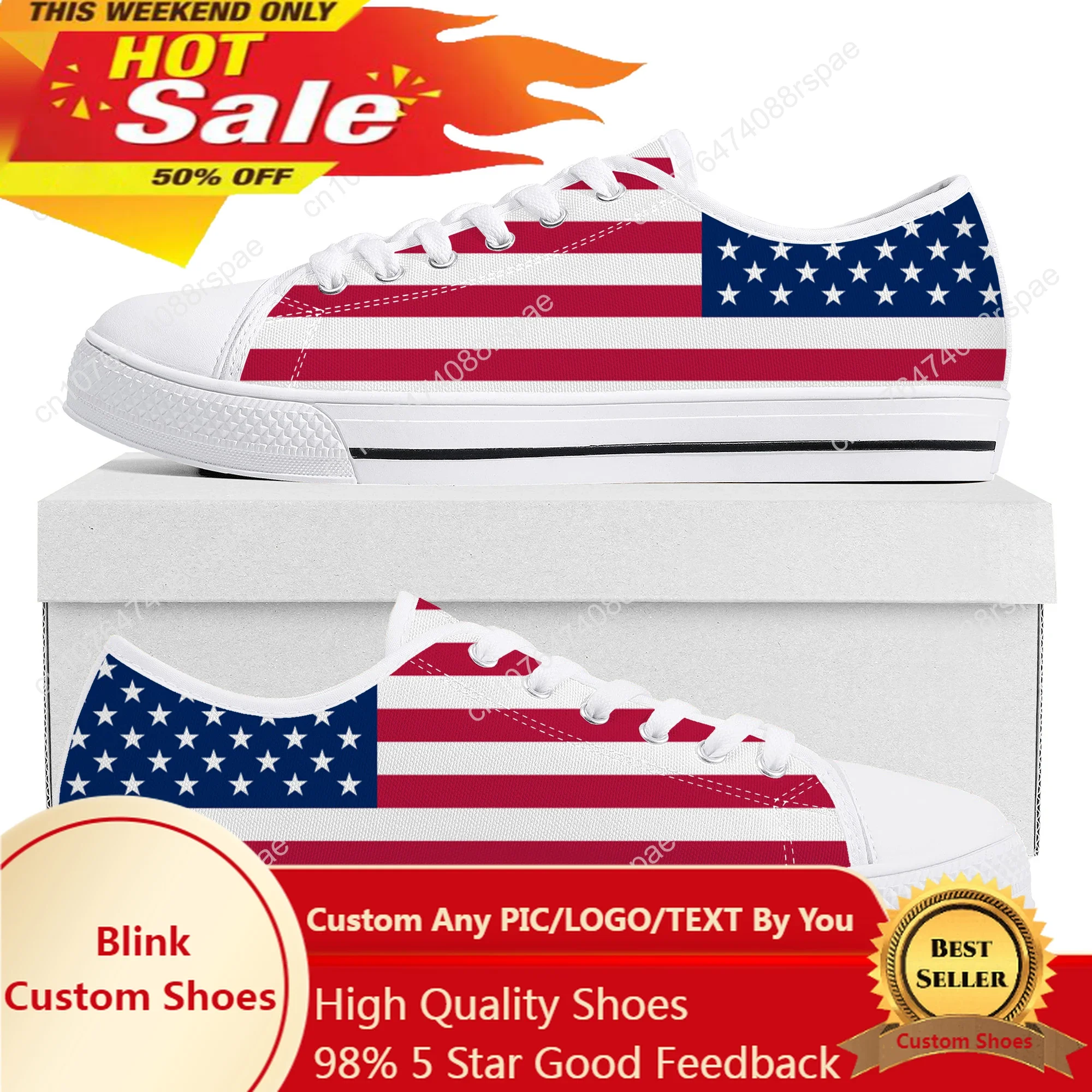 

USA American Flag Low Top High Quality Sneakers Mens Women Teenager Canvas Sneaker America Prode Casual Couple Shoes Custom Shoe