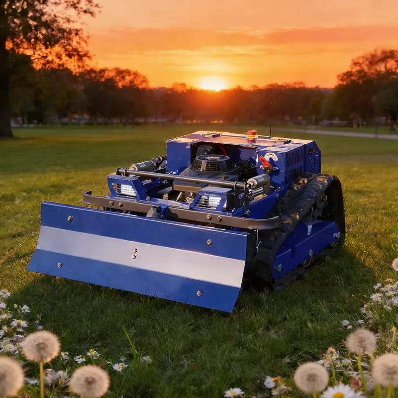 Customized wasteland reclamation tool, tracked intelligent lawn mower, wireless remote control with long battery life