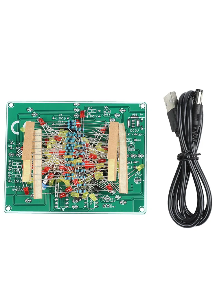 Red And Yellow Dual Color  DIY Kit NE555+CD4017 Electronic Practice Learning Kit Electrical Equipment & Supplies