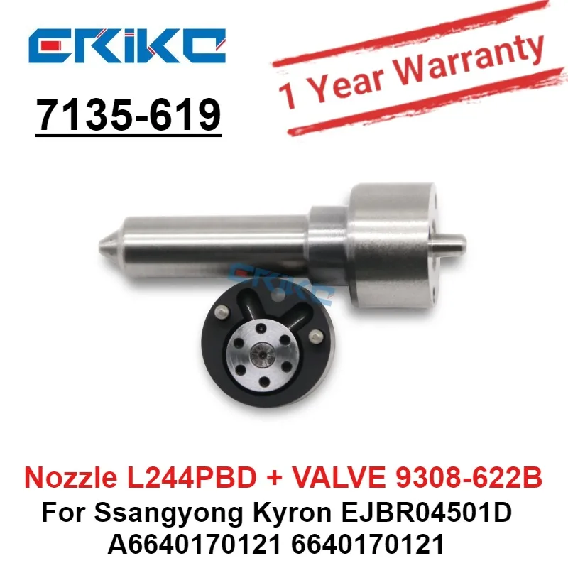 

Repair Kit 7135-619 Nozzle Injector L244PBD L244PRD VALVE 9308-622B for Ssangyong Kyron EJBR04501D A6640170121 6640170121 Euro 4