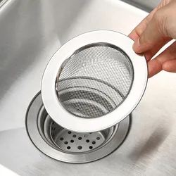 Tapón receptor de pelo para bañera de acero inoxidable, orificio de drenaje de ducha, filtro de trampa, colador de fregadero de Metal para cocina, drenaje de piso, Gadgets de fregadero