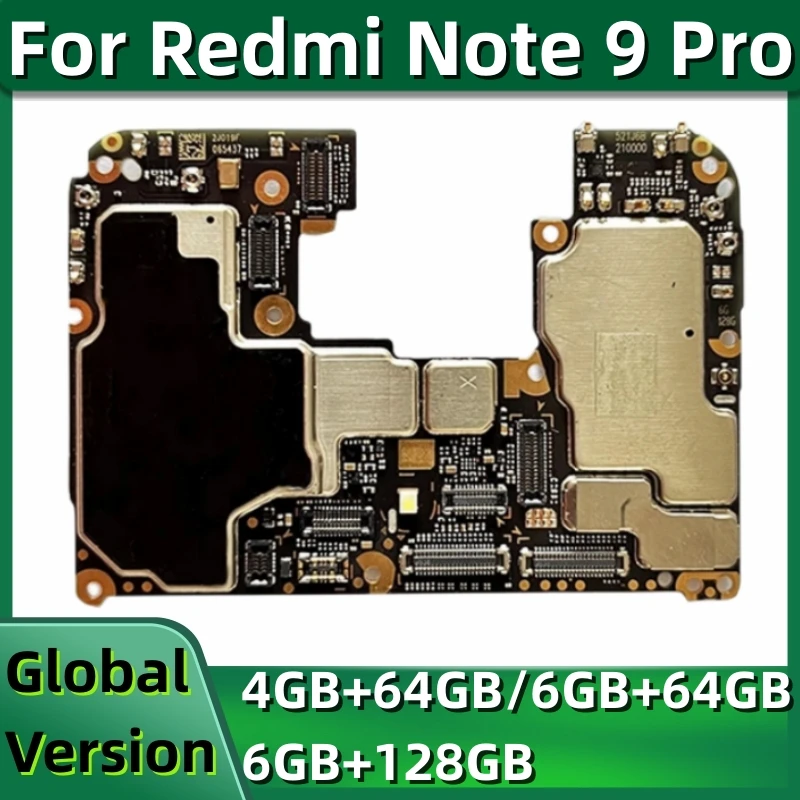 

Motherboard for Xiaomi Redmi Note 9 Pro, Original Mainboard PCB Module, Snapdragon 720G Processor, 64GB, 128GB ROM