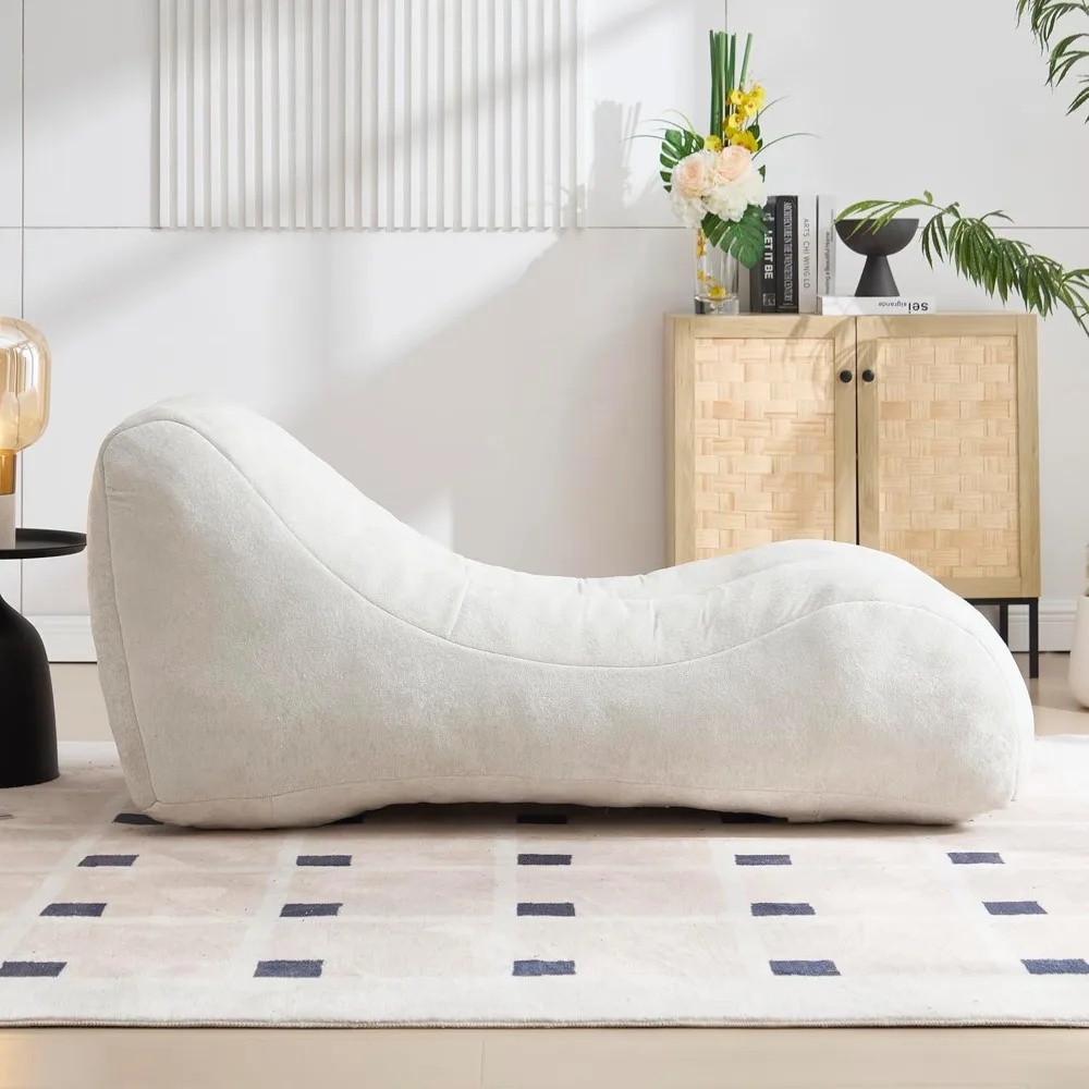 Riesiger Sitzsack-Stuhl aus Memory-Schaum für Erwachsene – Chaiselongue am Feuer, Lazy Indoor-Bodensofa