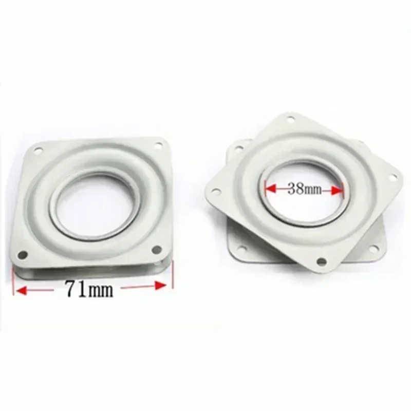 2/3/4Inch Steel Square Lazy 360Degree Metal Bearing Rotating Rolling Bearing Swivel Turntable Bearings Plate Desk Table