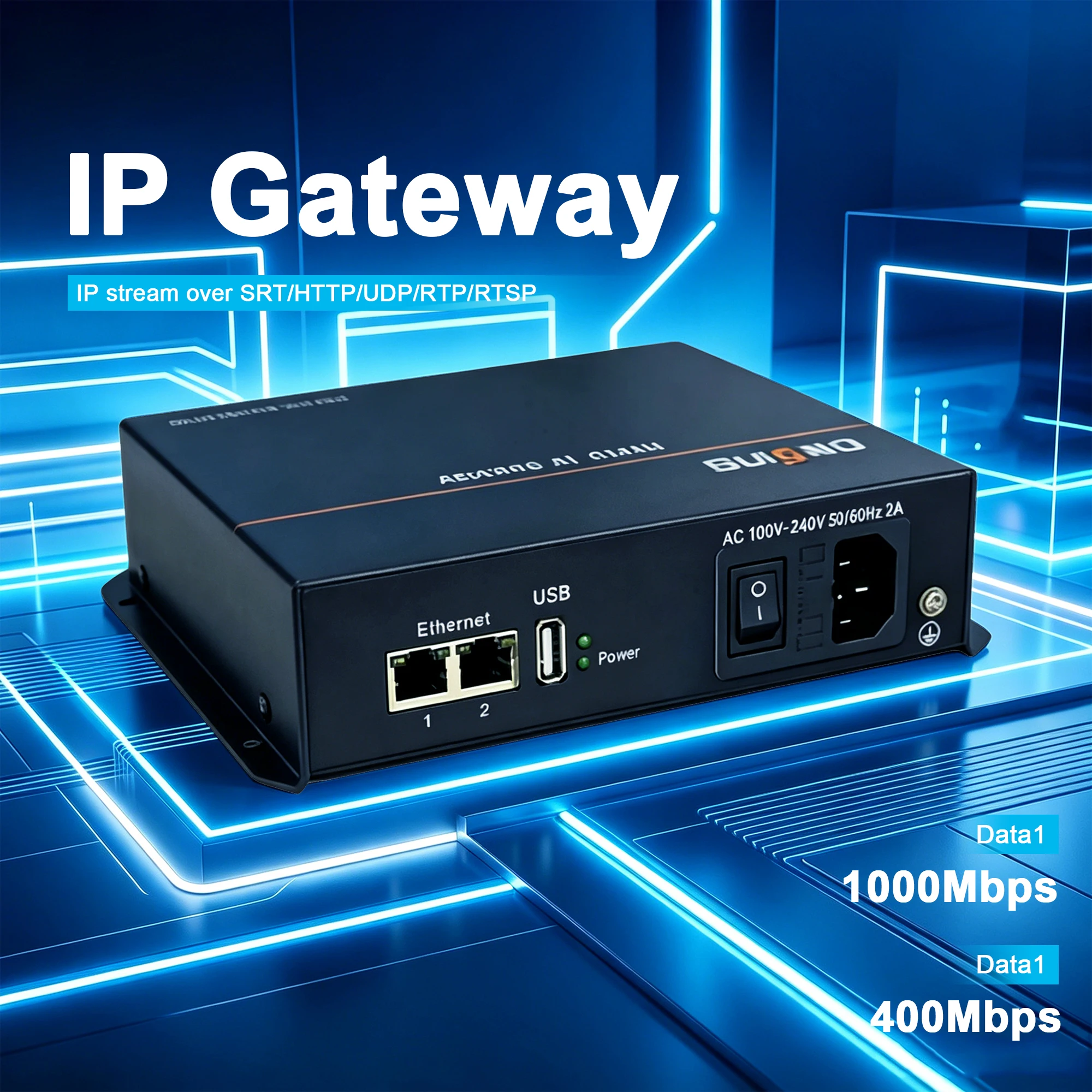 Desing mini Gateway, SRT Receiver, SRT HTTP, UDP, RTP, RTSP and HLS Gateway Protocol Live Streaming Converter Small Networks