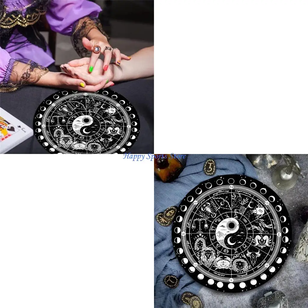 

J7JF Divinations Symbol Symbol Moonphase Алтары Таротс карда карта астрология маятники маятник коврик для гости