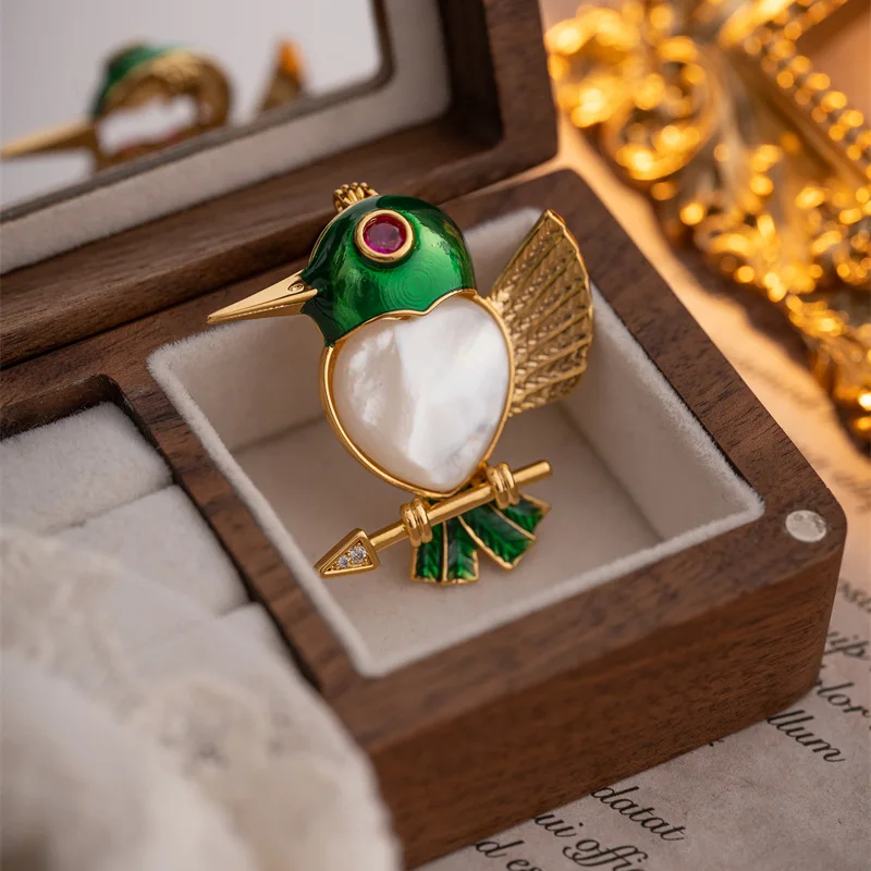 

GXGlint Natural Pearl Brooch for Women Men Fashion Accessory for Suit Gift