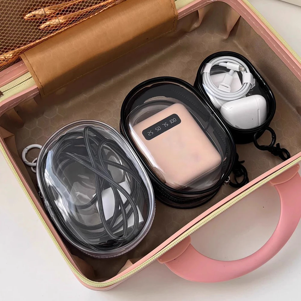 Прозрачный органайзер для кабеля с подставкой практичная сумка для хранения кабеля для наушников для мини ювелирных изделий