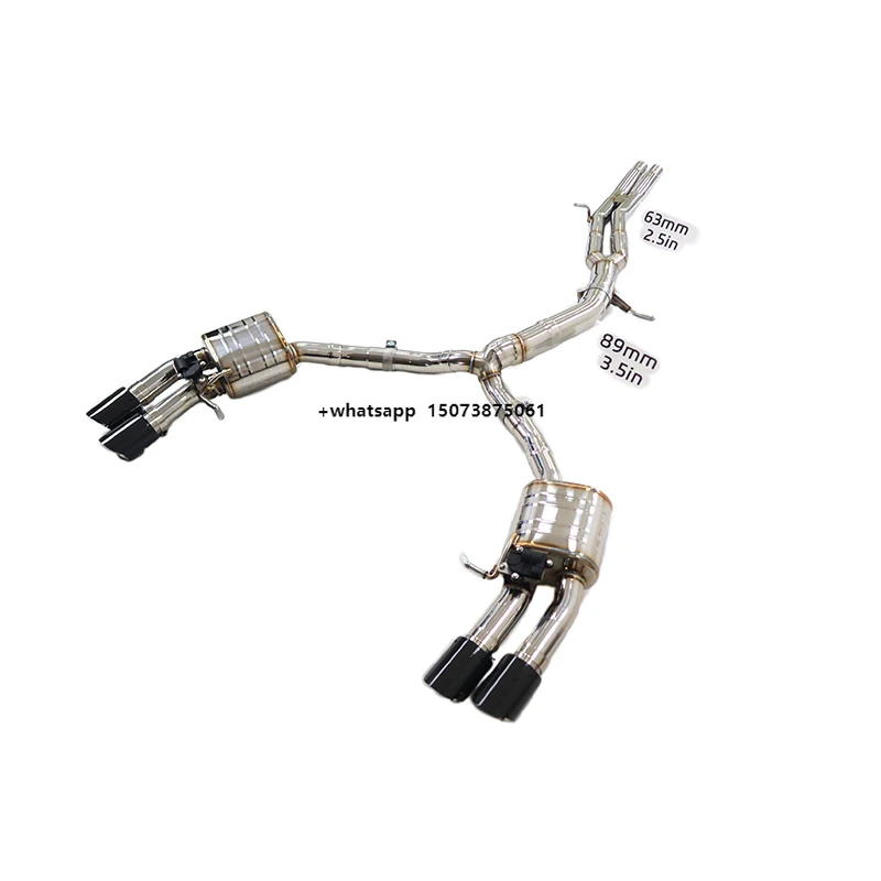 

Ouchi Replacement Exhaust Pipes S4 S5 B9 3.0T Catback SUS304 1.5mm Wall Thickness Valve Muffler 12-Month Warranty 2016-2024