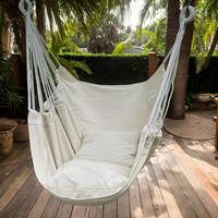 Hanging Swing Chair Outdoor Hanging Hammock Chair Rope Swing Seat for Indoor Outdoor Max 150kg Weight Capacity