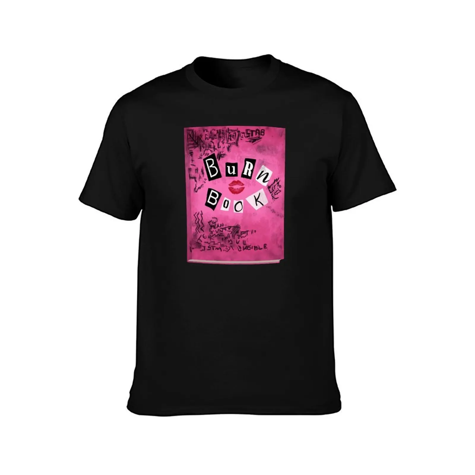 The Burn Book T-Shirt, Summer Casual Cotton Tee, Oversized Streetwear Tops, Vintage Graphic Print, Loose Fit Short Sleeve