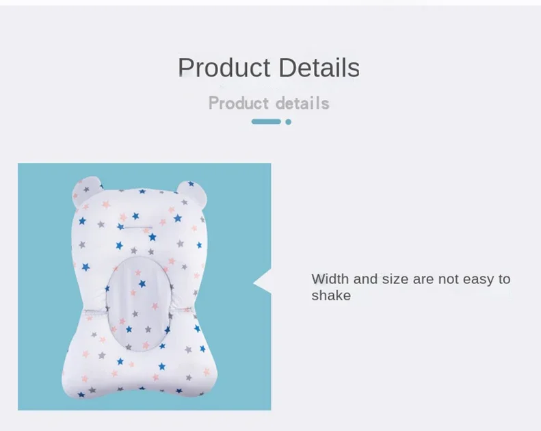 Baby Badewanne Pad Einstellbare Bad Unterstützung Sitz Matte Dusche Kissen Neugeborenen Faltbare Baby Bad Sitz Schwimmende Sicherheit Wasser Pad – Detail 4