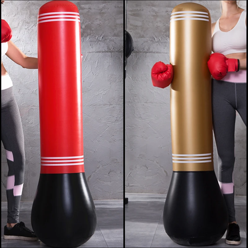 140cm Fitness Inflatable Punching Bag Tumbler Punch Tower Fight Exercise Speed Stand Power Boxing Bag For Men Women