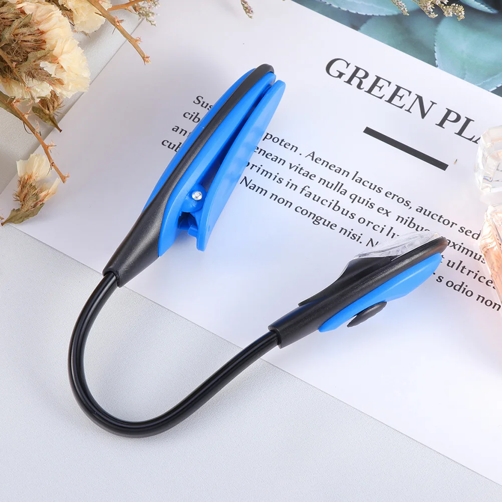 

2Pcs Portable Mini LED Booklight Clip Travel Reading Lamp Flexible Bright Light for Bed Book Laptop Eye Protection Non Flicker