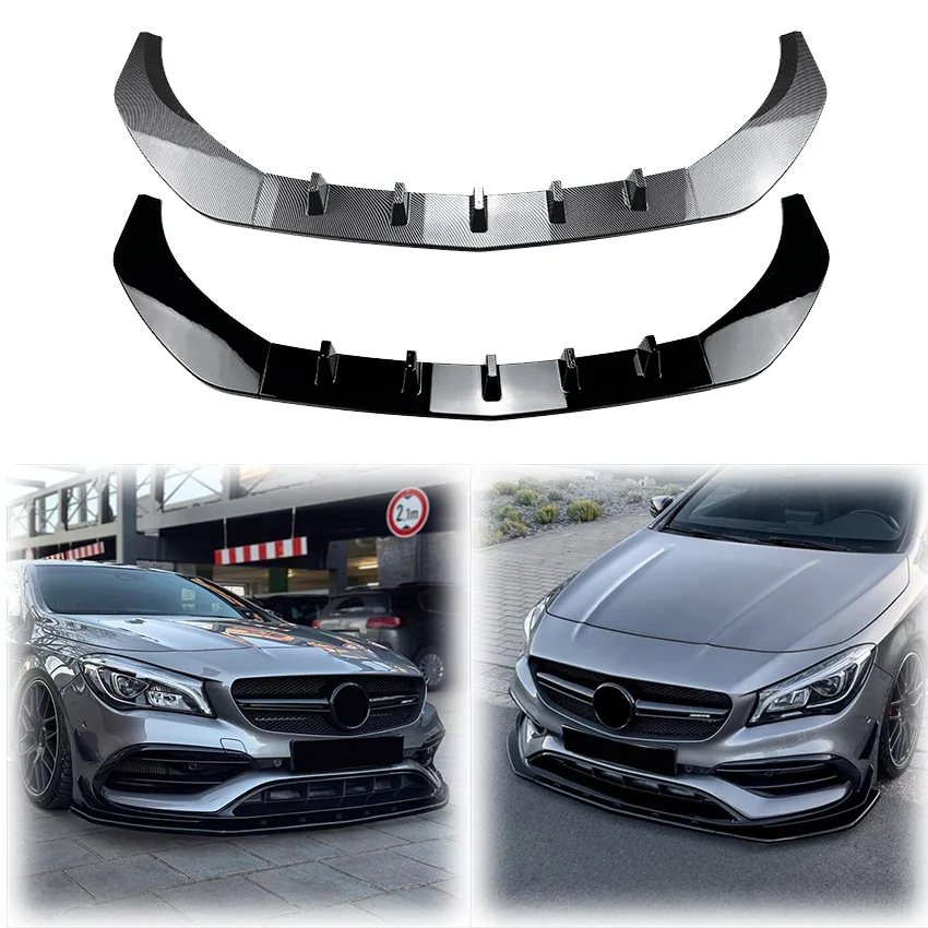 2015 To 2018 For Mercedes Benz CLA Class C117 CLA200 CLA220 CLA250 CLA45 AMG Car Front Bumper Lip Splitter Spoiler Diffuser