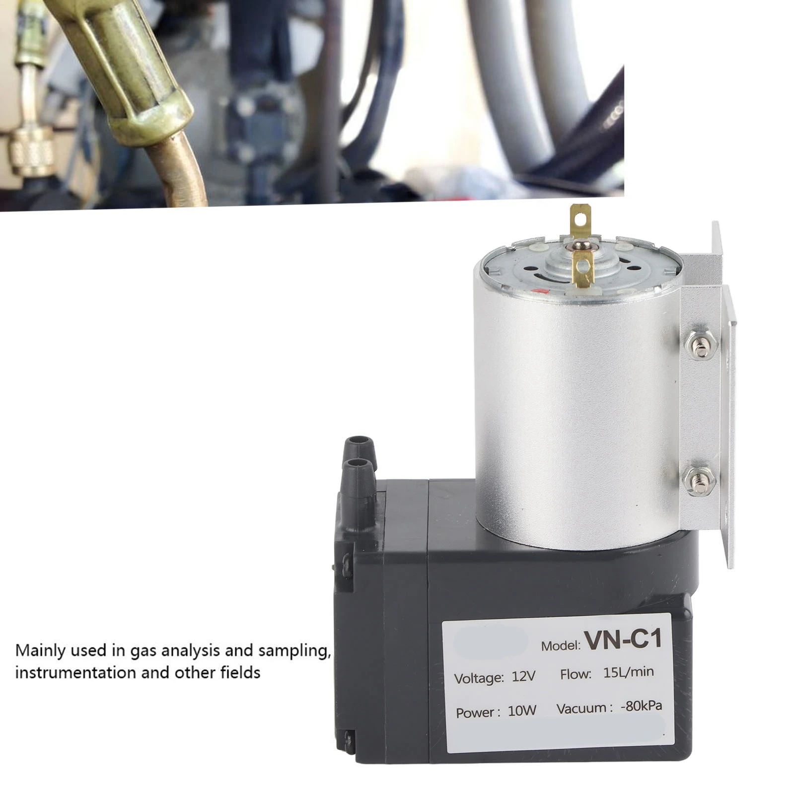 

Gas Analysis Pump Accessories Suction Pump Vacuum Pump Vacuum Suction Pump Negative Pressure with Stand ‑80kpa 10W DC24V/DC12V