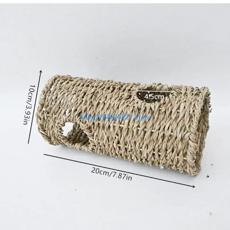 Natural Grass Pet Tunnel with Quickly Installation for Small Animals Chewing Toy