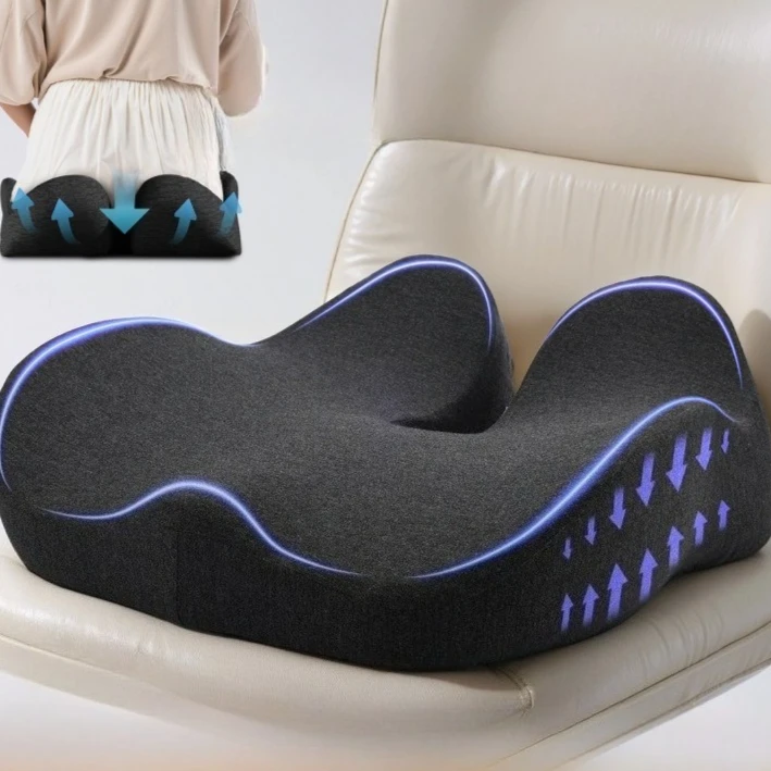 

Подушка сиденья Coccyx, нескользящая ортопедическая подушка из пены с эффектом памяти, комфортная подушка для ташиаса, боль в спине для стула, подушка для автомобиля, офиса