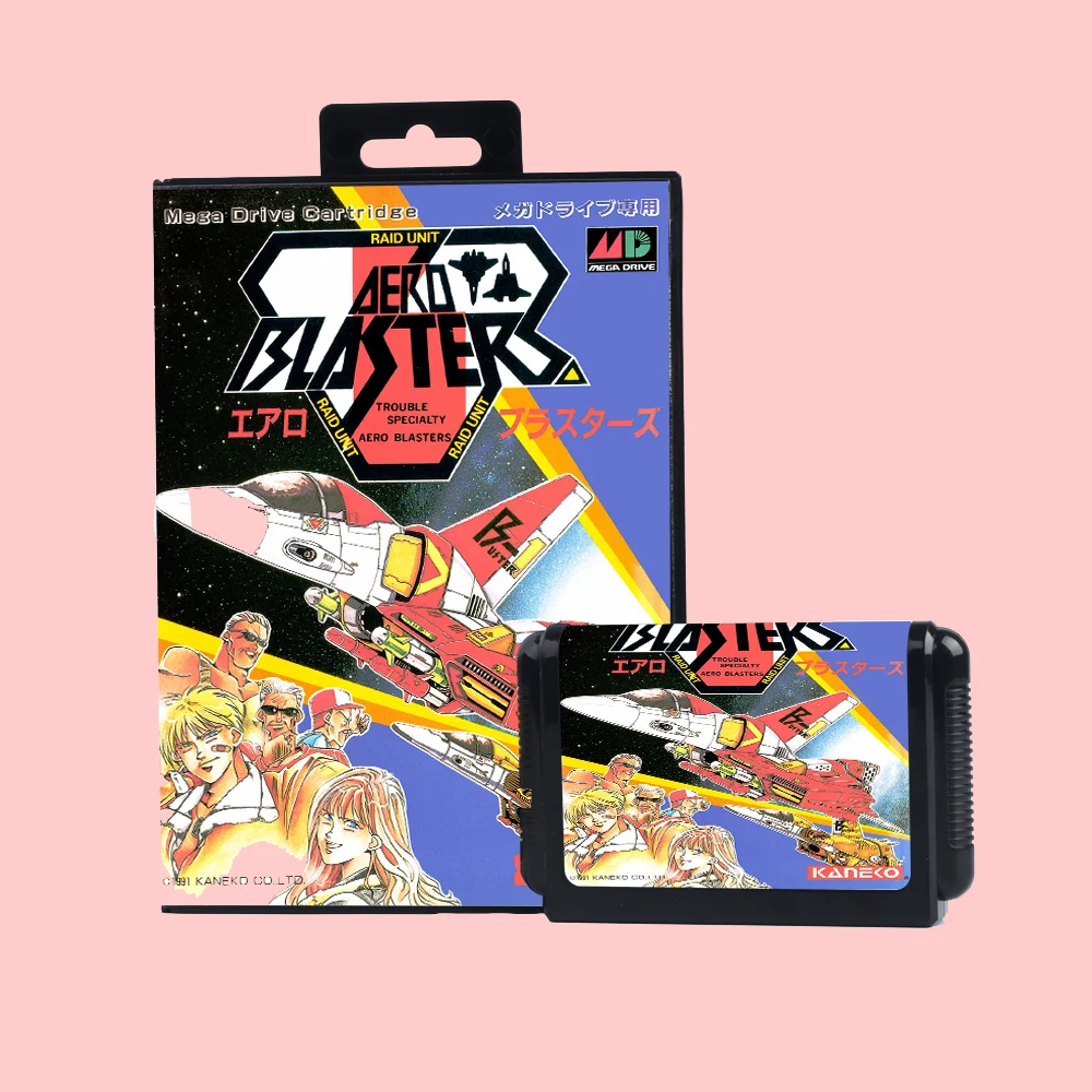 Air Buster (Aero Blasters) JAP Cover 16bit MD Game Card with Manual Retail Box for Sega Genesis Megadrive Video Game Consoles