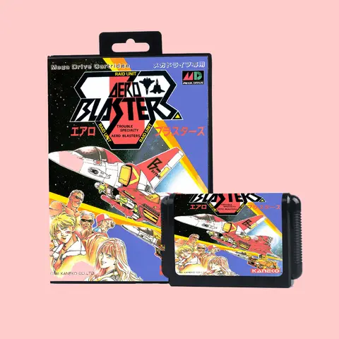 Air Buster (Aero Blasters) JAP 커버 Sega Genesis Megadrive 비디오 게임 콘솔용 수동 소매 상자가 포함된 16비트 MD 게임 카드