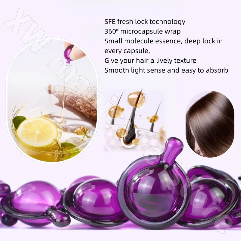 Upgraded Version of 3% Moroccan Hair Care Essential Oil Soft Capsule Repair Nourishment and Improve Frizziness 40g